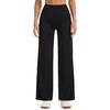 image:imageTHE GYM PEOPLE Womens Booty Lifting Wide Leg Yoga Pants High Waist No Front Seam Straight Workout Leggings with PocketsBlack