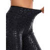 image:imageTHE GYM PEOPLE Womens Booty Lifting Wide Leg Yoga Pants High Waist No Front Seam Straight Workout Leggings with PocketsBlack Leopard