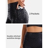 image:imageTHE GYM PEOPLE Womens Booty Lifting Wide Leg Yoga Pants High Waist No Front Seam Straight Workout Leggings with PocketsBlack Leopard