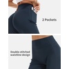 image:imageTHE GYM PEOPLE Womens Booty Lifting Wide Leg Yoga Pants High Waist No Front Seam Straight Workout Leggings with PocketsBlue
