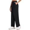 image:imageTHE GYM PEOPLE Womens Wide Leg Dress Pants Pull On Elastic Waist Straight Leg Stretchy Business Slacks Trousers with PocketsBlack