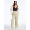 image:imageTHE GYM PEOPLE Womens Wide Leg Dress Pants Pull On Elastic Waist Straight Leg Stretchy Business Slacks Trousers with PocketsKhaki
