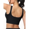 image:imageTHE GYM PEOPLE Womens Denim Scrunch Crop Tops V Neck Longline Casual Bra Padded Jean Cami with UBackBlack