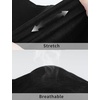 image:imageTHE GYM PEOPLE Womens Denim Scrunch Crop Tops V Neck Longline Casual Bra Padded Jean Cami with UBackBlack