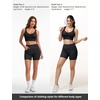 image:imageTHE GYM PEOPLE Womens Denim Scrunch Crop Tops V Neck Longline Casual Bra Padded Jean Cami with UBackBlack