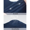 image:imageTHE GYM PEOPLE Womens Denim Scrunch Crop Tops V Neck Longline Casual Bra Padded Jean Cami with UBackDark Blue