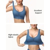 image:imageTHE GYM PEOPLE Womens Denim Scrunch Crop Tops V Neck Longline Casual Bra Padded Jean Cami with UBackDenim Blue