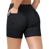 image:imageTHE GYM PEOPLE Womens High Waisted Stretchy Jean Shorts Booty Lifting Pull On Denim Shorts with PocketsBlack
