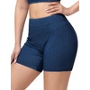 image:imageTHE GYM PEOPLE Womens Scrunch Booty Lifting Jean Shorts Stretchy Pull On Skiny Denim ShortsDark Blue