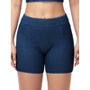 image:imageTHE GYM PEOPLE Womens Scrunch Booty Lifting Jean Shorts Stretchy Pull On Skiny Denim ShortsDark Blue