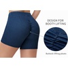 image:imageTHE GYM PEOPLE Womens Scrunch Booty Lifting Jean Shorts Stretchy Pull On Skiny Denim ShortsDark Blue