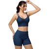 image:imageTHE GYM PEOPLE Womens Scrunch Booty Lifting Jean Shorts Stretchy Pull On Skiny Denim ShortsDark Blue