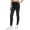 image:imageTHE GYM PEOPLE Girls Workout Leggings Kids High Waist Stretch Athletic Dance Yoga Pants with PocketsBlack Leopard