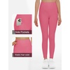 image:imageTHE GYM PEOPLE Girls Workout Leggings Kids High Waist Stretch Athletic Dance Yoga Pants with PocketsBright Pink