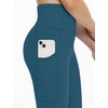 image:imageTHE GYM PEOPLE Girls Workout Leggings Kids High Waist Stretch Athletic Dance Yoga Pants with PocketsDark Blue Green