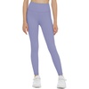 image:imageTHE GYM PEOPLE Girls Workout Leggings Kids High Waist Stretch Athletic Dance Yoga Pants with PocketsLavender Purple