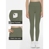 image:imageTHE GYM PEOPLE Girls Workout Leggings Kids High Waist Stretch Athletic Dance Yoga Pants with PocketsOlive Green