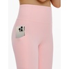 image:imageTHE GYM PEOPLE Girls Workout Leggings Kids High Waist Stretch Athletic Dance Yoga Pants with PocketsPink