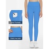 image:imageTHE GYM PEOPLE Girls Workout Leggings Kids High Waist Stretch Athletic Dance Yoga Pants with PocketsSea Blue