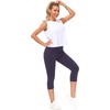 image:imageTHE GYM PEOPLE Tummy Control Workout Leggings with Pockets High Waist Athletic Yoga Pants for Women Running FitnessPurple