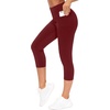 image:imageTHE GYM PEOPLE Tummy Control Workout Leggings with Pockets High Waist Athletic Yoga Pants for Women Running FitnessWine Red