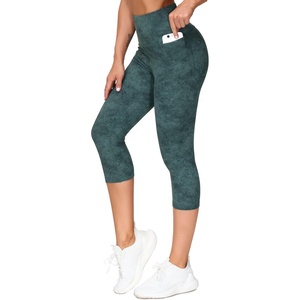 image:imageTHE GYM PEOPLE Tummy Control Workout Leggings with Pockets High Waist Athletic Yoga Pants for Women Running FitnessTie Dye Dark Green