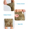 image:imageTHE GYM PEOPLE Womens High Waist Tummy Control Pencil Skirts Stretchy Bodycon Midi Skirt Below Knee with Back SlitCamel Leopard
