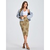 image:imageTHE GYM PEOPLE Womens High Waist Tummy Control Pencil Skirts Stretchy Bodycon Midi Skirt Below Knee with Back SlitCamel Leopard