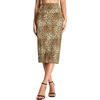 image:imageTHE GYM PEOPLE Womens High Waist Tummy Control Pencil Skirts Stretchy Bodycon Midi Skirt Below Knee with Back SlitCamel Leopard