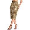 image:imageTHE GYM PEOPLE Womens High Waist Tummy Control Pencil Skirts Stretchy Bodycon Midi Skirt Below Knee with Back SlitCamel Leopard