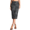image:imageTHE GYM PEOPLE Womens High Waist Tummy Control Pencil Skirts Stretchy Bodycon Midi Skirt Below Knee with Back SlitDark Grey Leopard