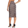 image:imageTHE GYM PEOPLE Womens High Waist Tummy Control Pencil Skirts Stretchy Bodycon Midi Skirt Below Knee with Back SlitLeopard