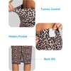 image:imageTHE GYM PEOPLE Womens High Waist Tummy Control Pencil Skirts Stretchy Bodycon Midi Skirt Below Knee with Back SlitLeopard