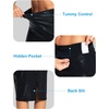 image:imageTHE GYM PEOPLE Womens High Waist Tummy Control Pencil Skirts Stretchy Bodycon Midi Skirt Below Knee with Back SlitLight Leather