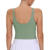 image:imageTHE GYM PEOPLE Women Sports Bra Sleeveless Padded Running Workout Tank Tops  UShaped Beauty Back Highstretch fabric Crop design Sleeveless Removable pads Ideal for workout and daily wearJasmine Green