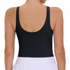 image:imageTHE GYM PEOPLE Women Sports Bra Sleeveless Padded Running Workout Tank Tops  UShaped Beauty Back Highstretch fabric Crop design Sleeveless Removable pads Ideal for workout and daily wearBlack