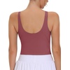 image:imageTHE GYM PEOPLE Women Sports Bra Sleeveless Padded Running Workout Tank Tops  UShaped Beauty Back Highstretch fabric Crop design Sleeveless Removable pads Ideal for workout and daily wearRose Red
