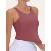 image:imageTHE GYM PEOPLE Women Sports Bra Sleeveless Padded Running Workout Tank Tops  UShaped Beauty Back Highstretch fabric Crop design Sleeveless Removable pads Ideal for workout and daily wearRose Red