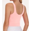 image:imageTHE GYM PEOPLE Women Sports Bra Sleeveless Padded Running Workout Tank Tops  UShaped Beauty Back Highstretch fabric Crop design Sleeveless Removable pads Ideal for workout and daily wearPink