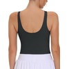image:imageTHE GYM PEOPLE Women Sports Bra Sleeveless Padded Running Workout Tank Tops  UShaped Beauty Back Highstretch fabric Crop design Sleeveless Removable pads Ideal for workout and daily wearCharcoal Grey