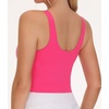 image:imageTHE GYM PEOPLE Women Sports Bra Sleeveless Padded Running Workout Tank Tops  UShaped Beauty Back Highstretch fabric Crop design Sleeveless Removable pads Ideal for workout and daily wearBright Pink
