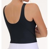 image:imageTHE GYM PEOPLE Women Sports Bra Sleeveless Padded Running Workout Tank Tops  UShaped Beauty Back Highstretch fabric Crop design Sleeveless Removable pads Ideal for workout and daily wearBlack