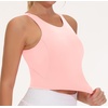 image:imageTHE GYM PEOPLE Women Sports Bra Sleeveless Padded Running Workout Tank Tops  UShaped Beauty Back Highstretch fabric Crop design Sleeveless Removable pads Ideal for workout and daily wearPink