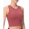 image:imageTHE GYM PEOPLE Womens Workout Crop Tops Yoga Athletic Sleeveless Shirts  Crop Tank Tops Sleeveless Wide Elastic Straps Crewneck Breathable Soft Ideal for Yoga Running Workout or CasualRose Red