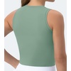 image:imageTHE GYM PEOPLE Womens Workout Crop Tops Yoga Athletic Sleeveless Shirts  Crop Tank Tops Sleeveless Wide Elastic Straps Crewneck Breathable Soft Ideal for Yoga Running Workout or CasualJasmine Green