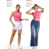 image:imageTHE GYM PEOPLE Womens Workout Crop Tops Yoga Athletic Sleeveless Shirts  Crop Tank Tops Sleeveless Wide Elastic Straps Crewneck Breathable Soft Ideal for Yoga Running Workout or CasualBright Pink