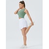 image:imageTHE GYM PEOPLE Womens Workout Crop Tops Yoga Athletic Sleeveless Shirts  Crop Tank Tops Sleeveless Wide Elastic Straps Crewneck Breathable Soft Ideal for Yoga Running Workout or CasualJasmine Green