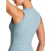 image:imageTHE GYM PEOPLE Womens Workout Crop Tops Yoga Athletic Sleeveless Shirts  Crop Tank Tops Sleeveless Wide Elastic Straps Crewneck Breathable Soft Ideal for Yoga Running Workout or CasualDenim Blue