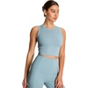 image:imageTHE GYM PEOPLE Womens Workout Crop Tops Yoga Athletic Sleeveless Shirts  Crop Tank Tops Sleeveless Wide Elastic Straps Crewneck Breathable Soft Ideal for Yoga Running Workout or CasualDenim Blue