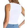 image:imageTHE GYM PEOPLE Womens Workout Crop Tops Yoga Athletic Sleeveless Shirts  Crop Tank Tops Sleeveless Wide Elastic Straps Crewneck Breathable Soft Ideal for Yoga Running Workout or CasualWhite